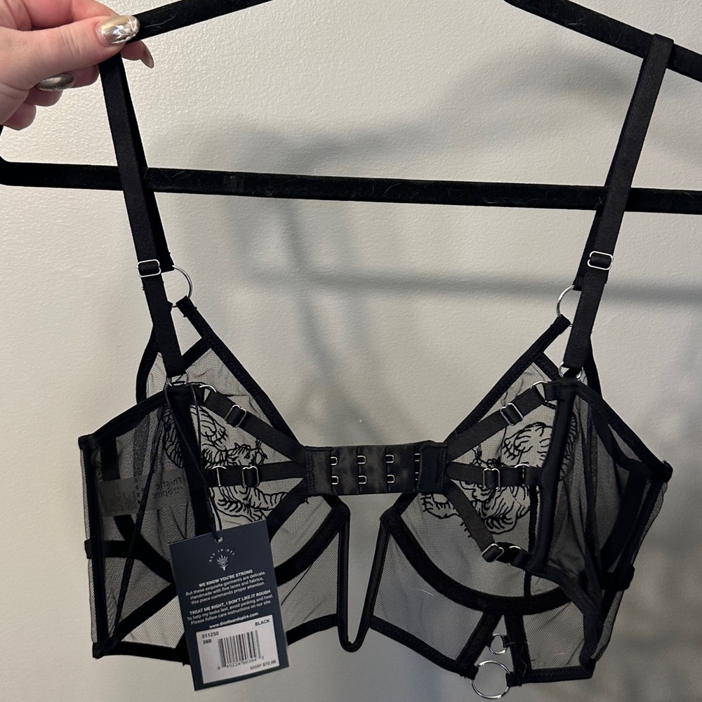 Thistle and Spire Black Sheer Bra - Picture 4 of 4